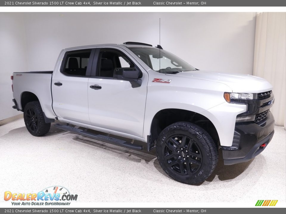 2021 Chevrolet Silverado 1500 LT Crew Cab 4x4 Silver Ice Metallic / Jet Black Photo #1