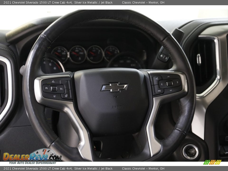 2021 Chevrolet Silverado 1500 LT Crew Cab 4x4 Silver Ice Metallic / Jet Black Photo #8