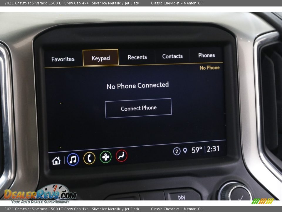 2021 Chevrolet Silverado 1500 LT Crew Cab 4x4 Silver Ice Metallic / Jet Black Photo #12