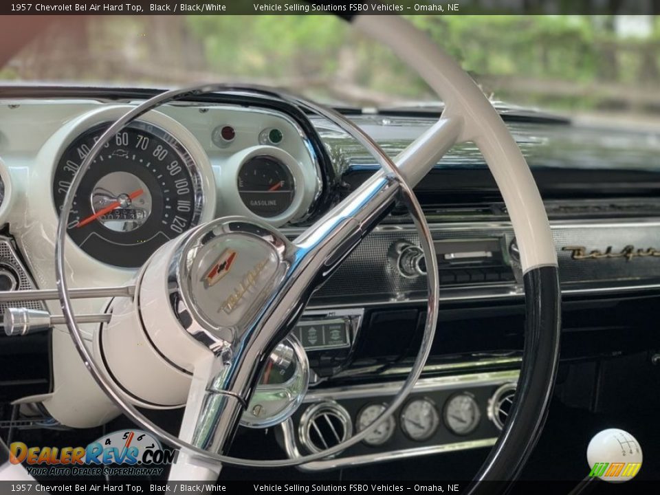 1957 Chevrolet Bel Air Hard Top Black / Black/White Photo #3