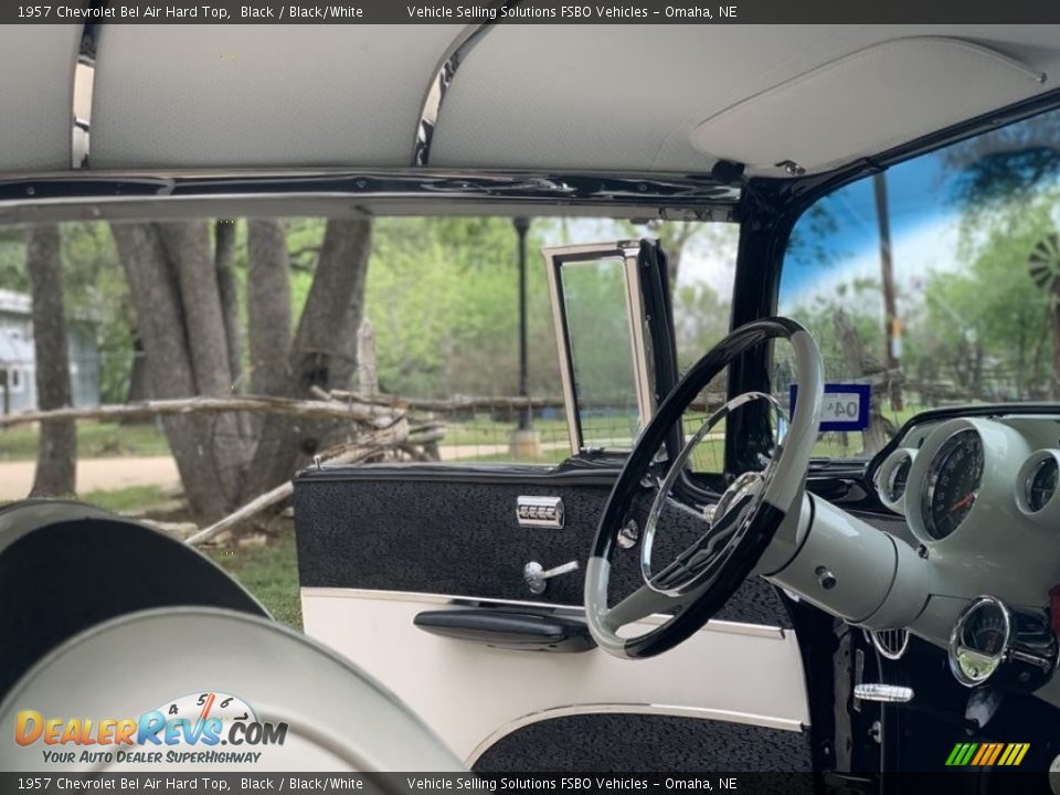 1957 Chevrolet Bel Air Hard Top Black / Black/White Photo #5