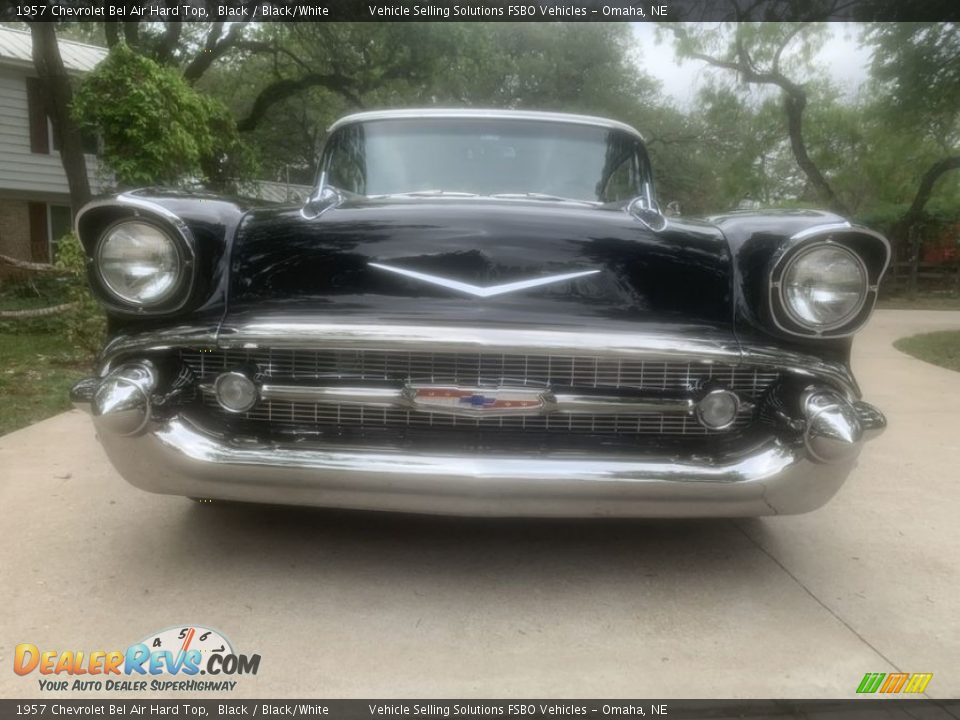 1957 Chevrolet Bel Air Hard Top Black / Black/White Photo #7