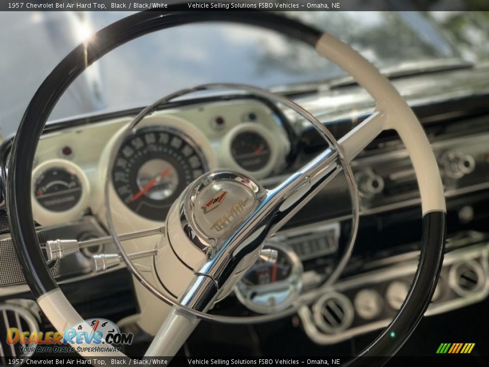 1957 Chevrolet Bel Air Hard Top Black / Black/White Photo #9