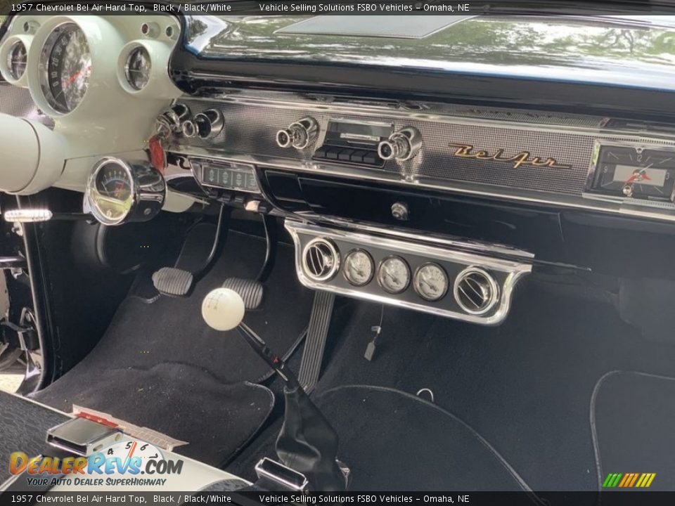 1957 Chevrolet Bel Air Hard Top Black / Black/White Photo #10