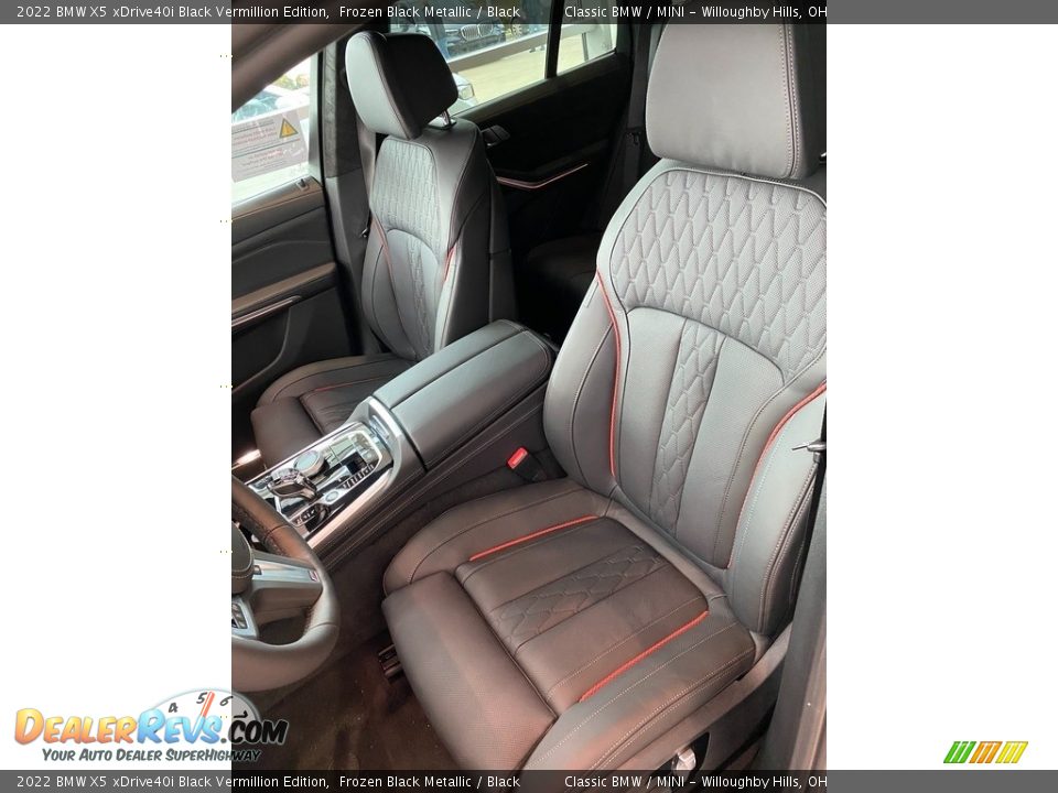 Black Interior - 2022 BMW X5 xDrive40i Black Vermillion Edition Photo #5