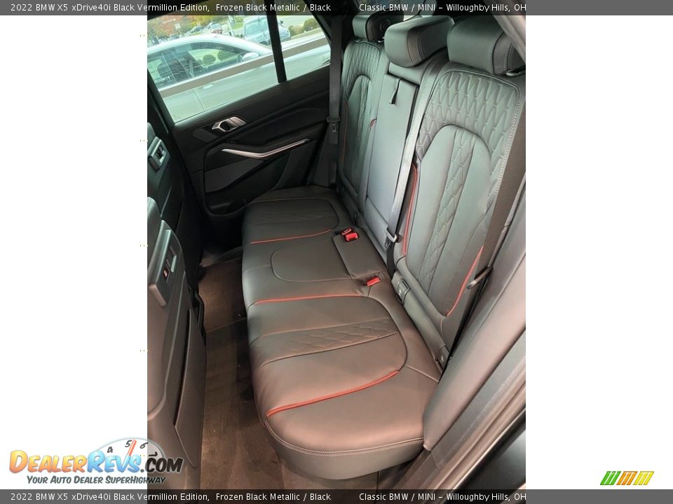 Rear Seat of 2022 BMW X5 xDrive40i Black Vermillion Edition Photo #6
