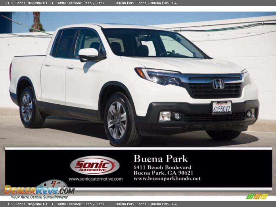 2019 Honda Ridgeline RTL-T White Diamond Pearl / Black Photo #1