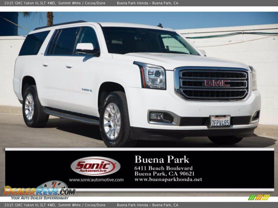 2015 GMC Yukon XL SLT 4WD Summit White / Cocoa/Dune Photo #1