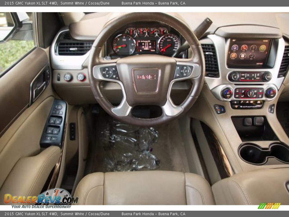 2015 GMC Yukon XL SLT 4WD Summit White / Cocoa/Dune Photo #5