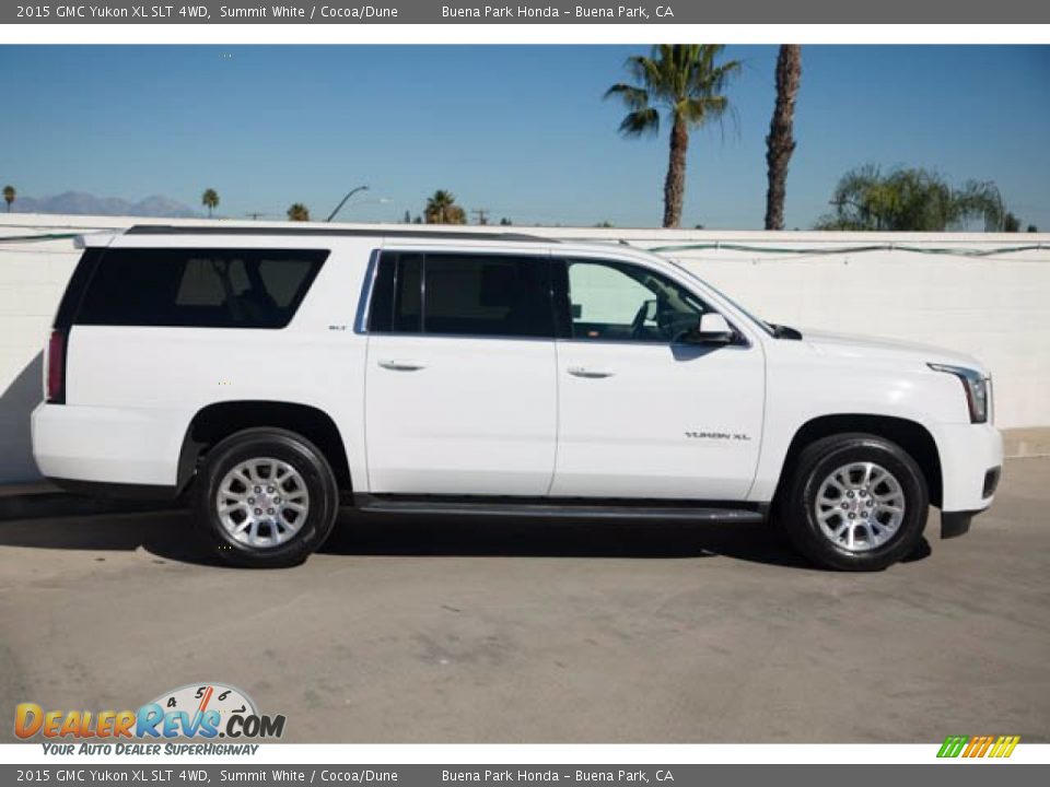 2015 GMC Yukon XL SLT 4WD Summit White / Cocoa/Dune Photo #12