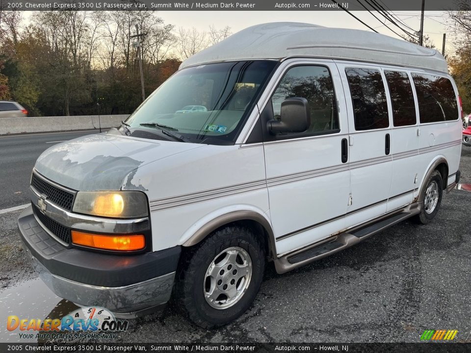 2005 Chevrolet Express 3500 LS Passenger Van Summit White / Medium Dark Pewter Photo #7