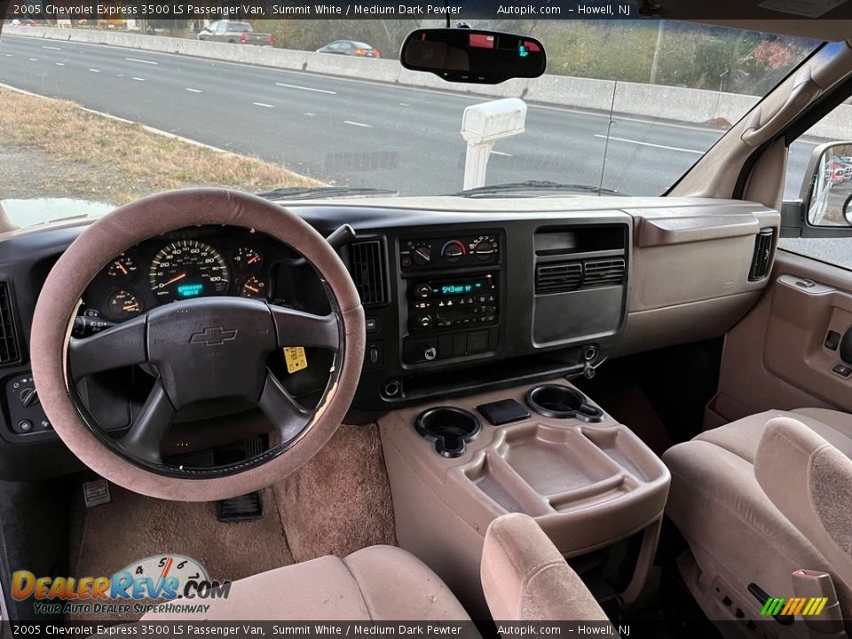 2005 Chevrolet Express 3500 LS Passenger Van Summit White / Medium Dark Pewter Photo #13