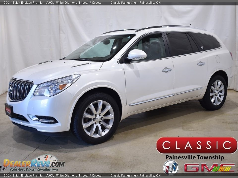 2014 Buick Enclave Premium AWD White Diamond Tricoat / Cocoa Photo #1