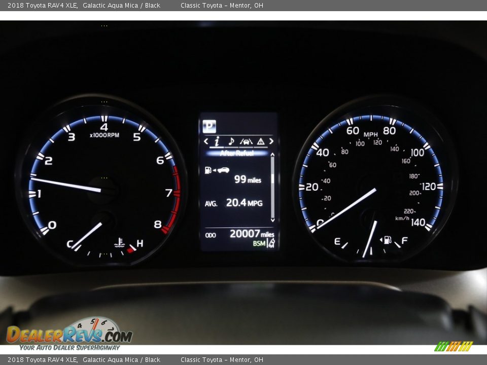 2018 Toyota RAV4 XLE Galactic Aqua Mica / Black Photo #8