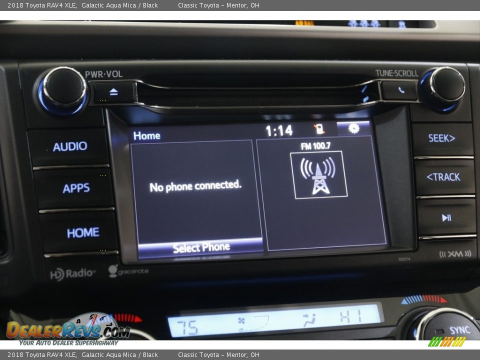 2018 Toyota RAV4 XLE Galactic Aqua Mica / Black Photo #10