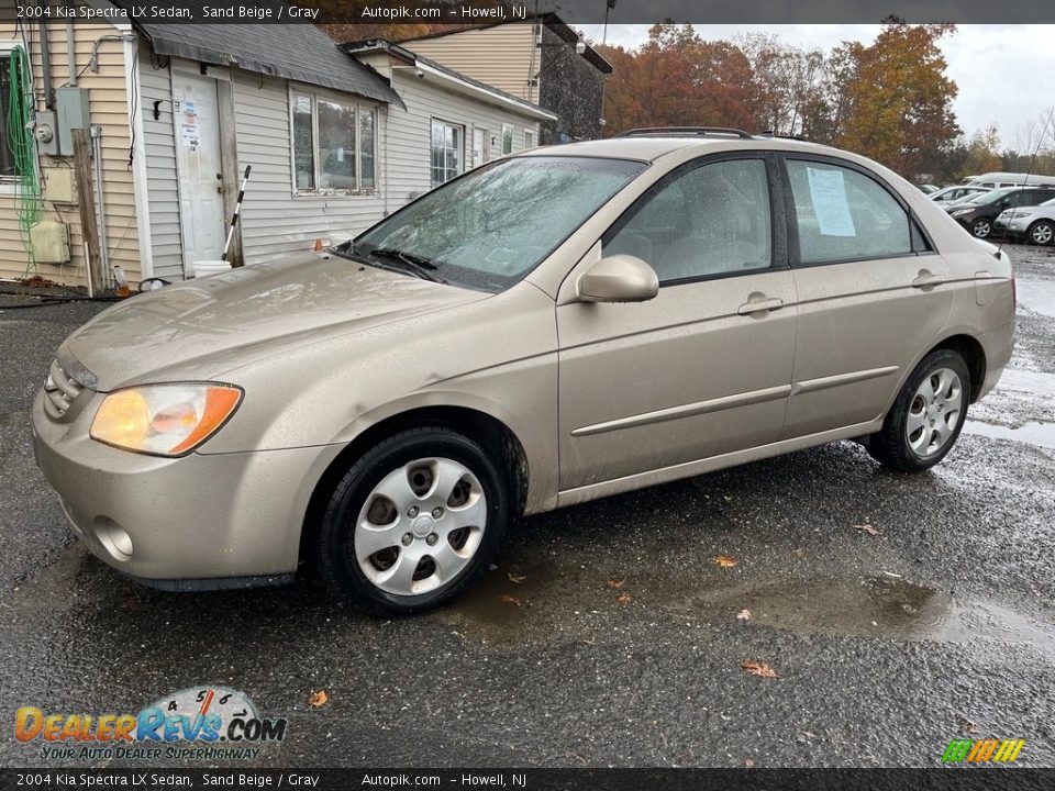 2004 Kia Spectra LX Sedan Sand Beige / Gray Photo #9