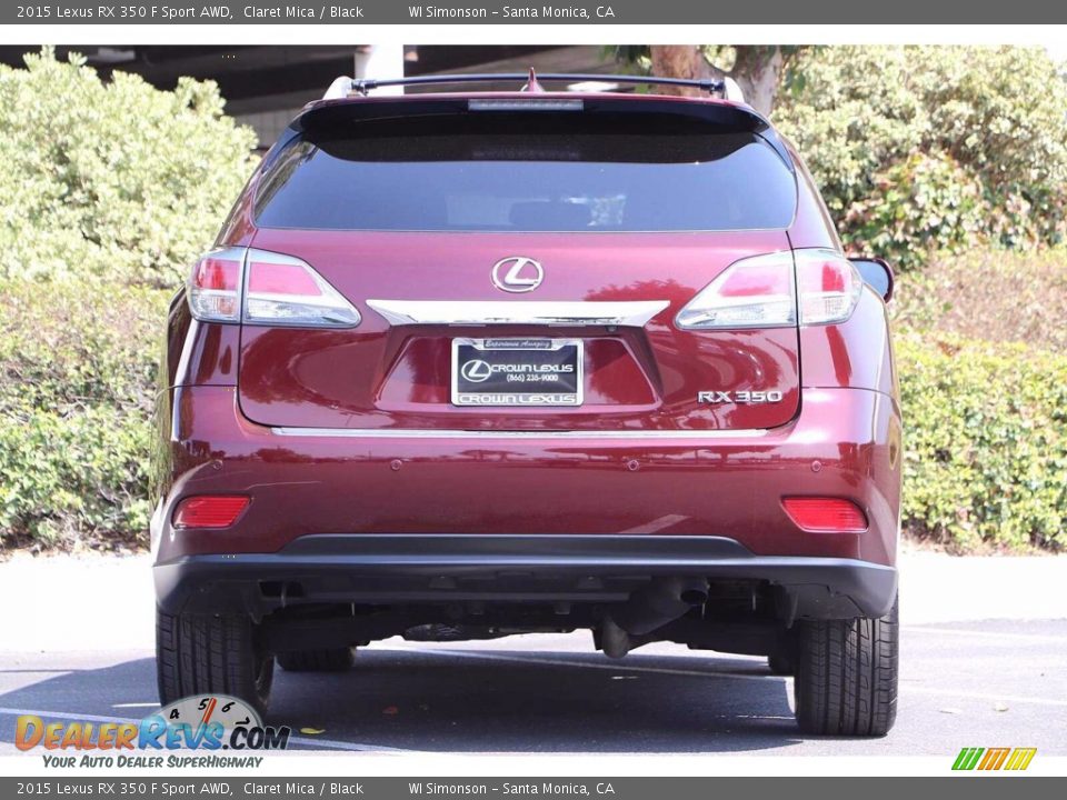 2015 Lexus RX 350 F Sport AWD Claret Mica / Black Photo #6