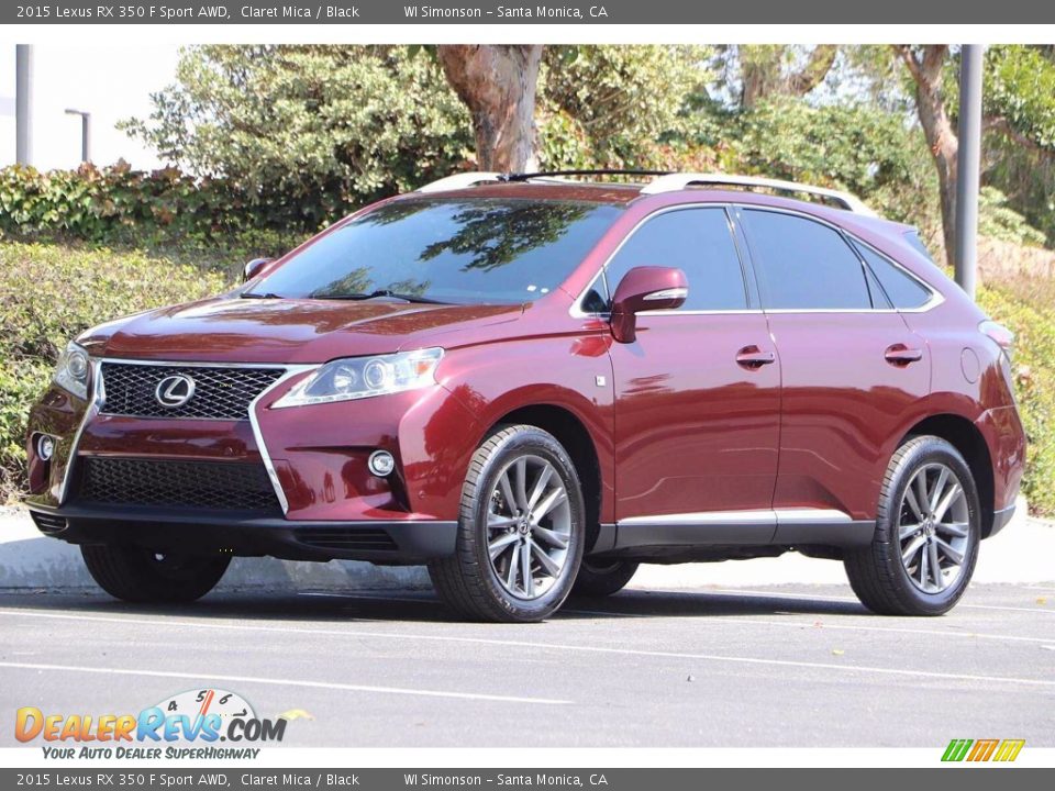 2015 Lexus RX 350 F Sport AWD Claret Mica / Black Photo #10