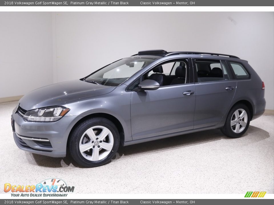 2018 Volkswagen Golf SportWagen SE Platinum Gray Metallic / Titan Black Photo #3
