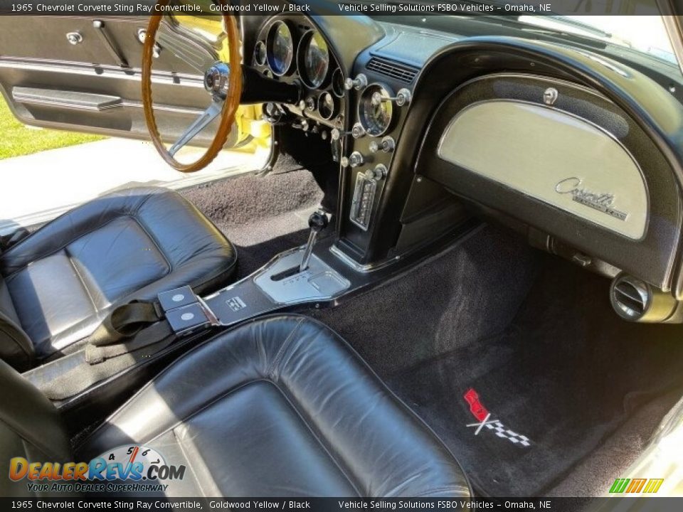 1965 Chevrolet Corvette Sting Ray Convertible Goldwood Yellow / Black Photo #6