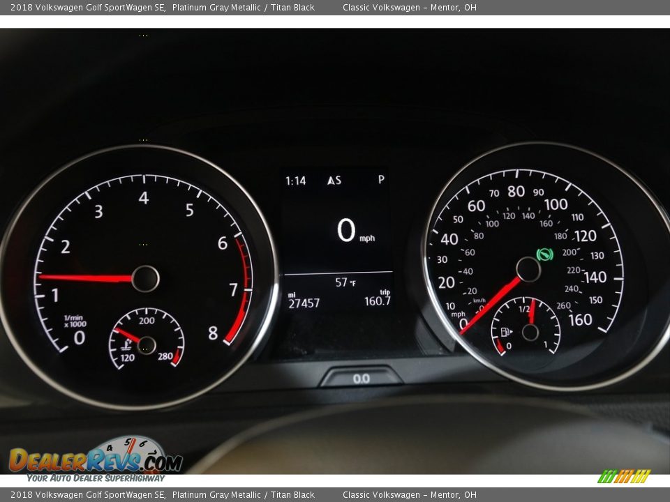 2018 Volkswagen Golf SportWagen SE Platinum Gray Metallic / Titan Black Photo #8