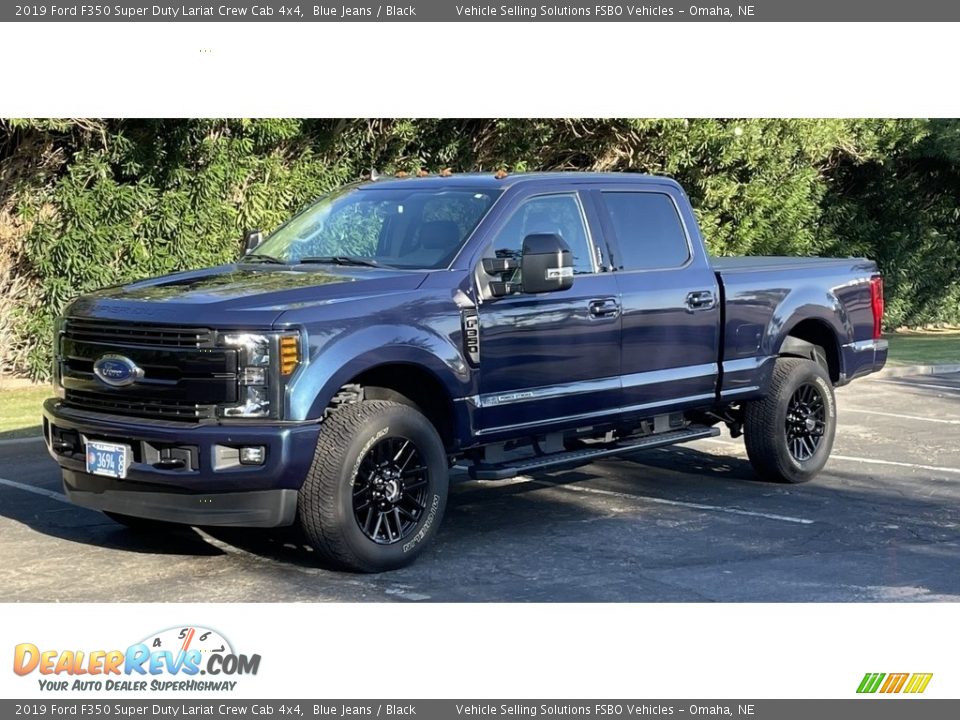 2019 Ford F350 Super Duty Lariat Crew Cab 4x4 Blue Jeans / Black Photo #1