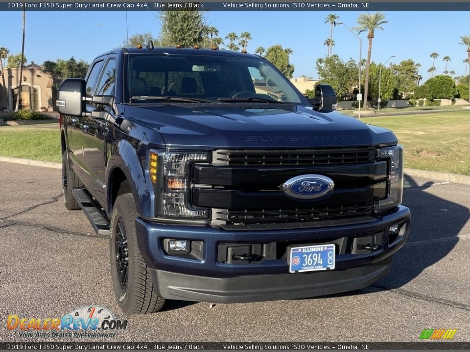 2019 Ford F350 Super Duty Lariat Crew Cab 4x4 Blue Jeans / Black Photo #17