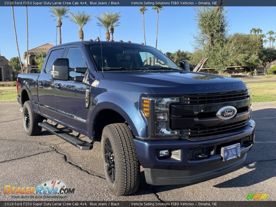 2019 Ford F350 Super Duty Lariat Crew Cab 4x4 Blue Jeans / Black Photo #18