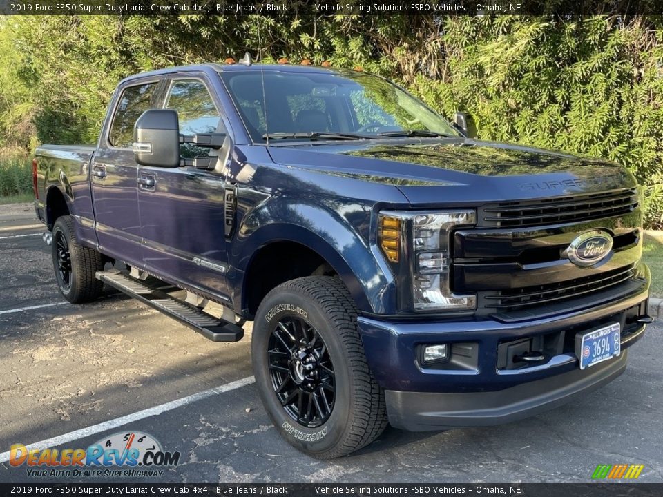 2019 Ford F350 Super Duty Lariat Crew Cab 4x4 Blue Jeans / Black Photo #19