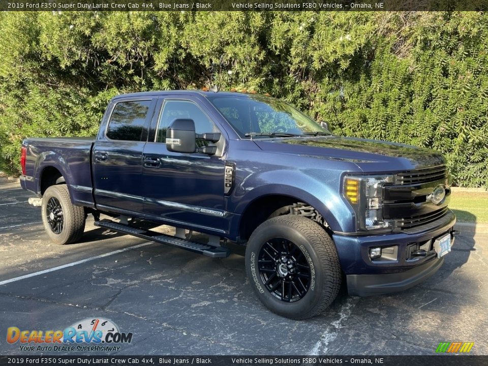 2019 Ford F350 Super Duty Lariat Crew Cab 4x4 Blue Jeans / Black Photo #20