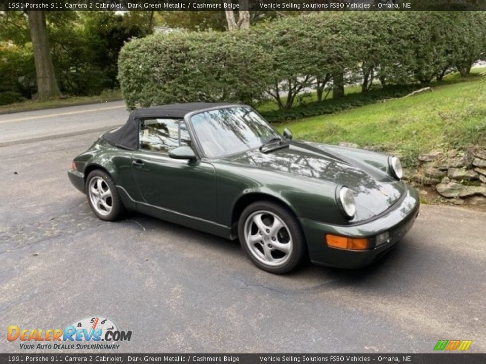 Front 3/4 View of 1991 Porsche 911 Carrera 2 Cabriolet Photo #1