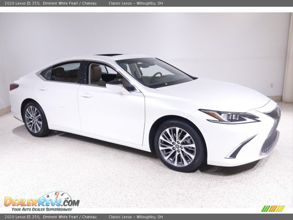 2020 Lexus ES 350 Eminent White Pearl / Chateau Photo #1