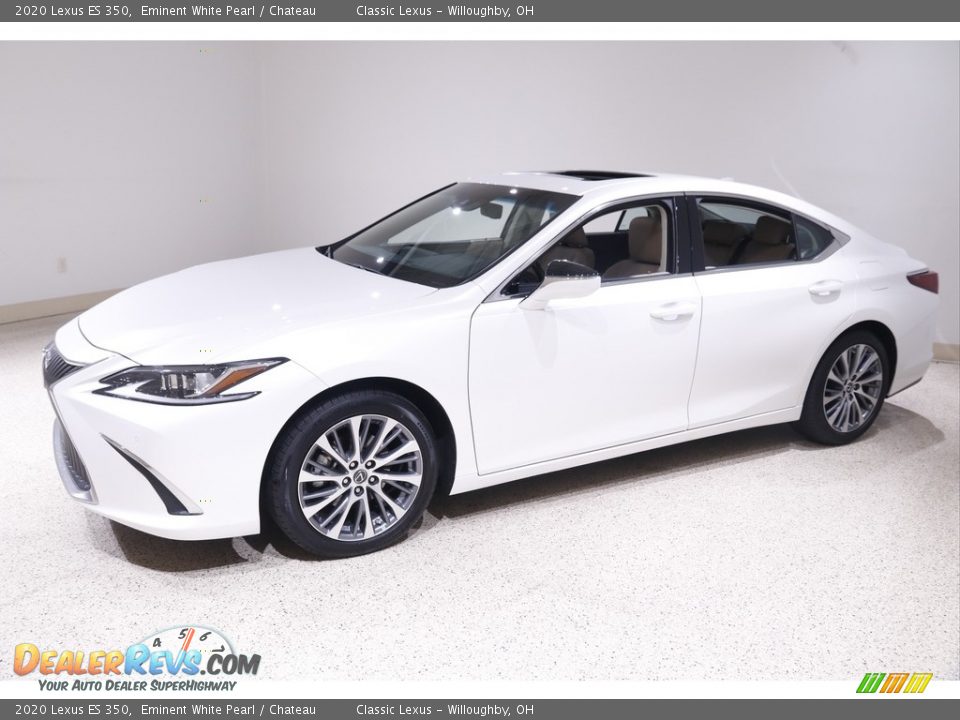 2020 Lexus ES 350 Eminent White Pearl / Chateau Photo #3