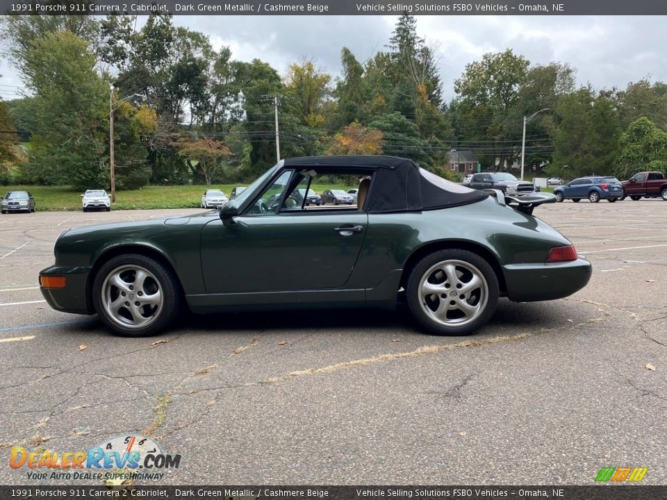 Dark Green Metallic 1991 Porsche 911 Carrera 2 Cabriolet Photo #10