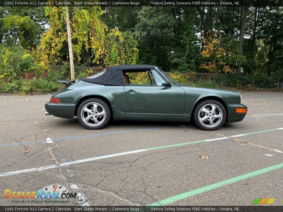 Dark Green Metallic 1991 Porsche 911 Carrera 2 Cabriolet Photo #11