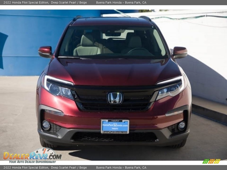 2022 Honda Pilot Special Edition Deep Scarlet Pearl / Beige Photo #3