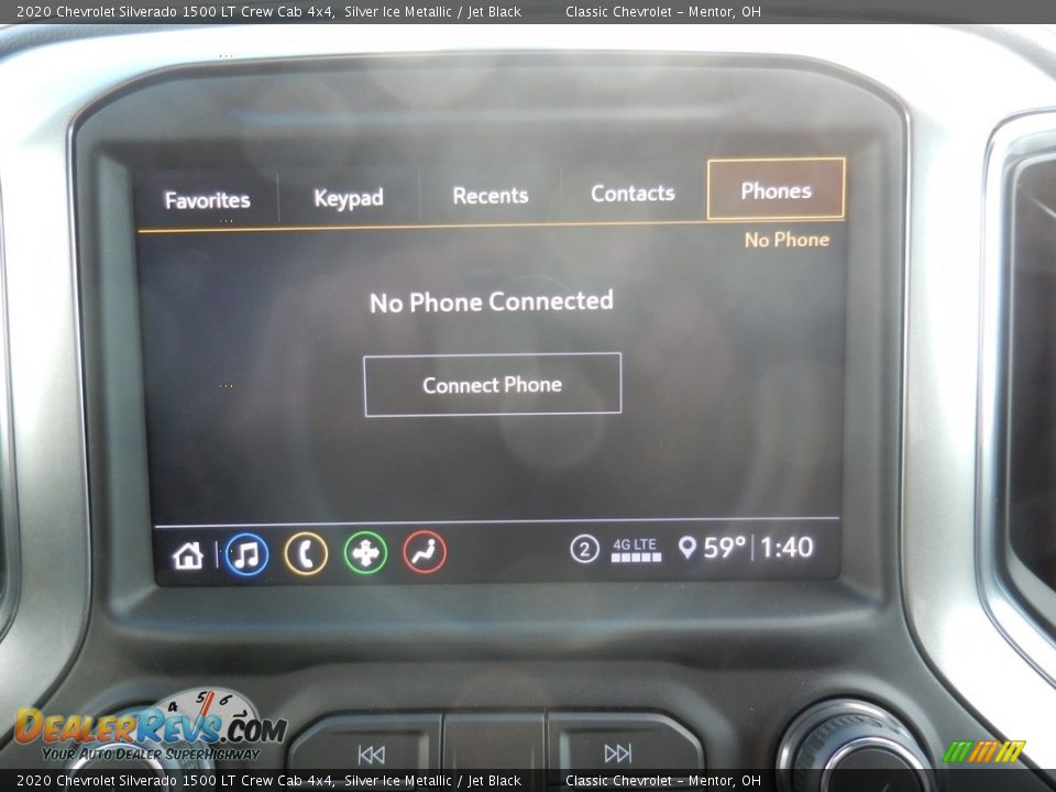 2020 Chevrolet Silverado 1500 LT Crew Cab 4x4 Silver Ice Metallic / Jet Black Photo #13