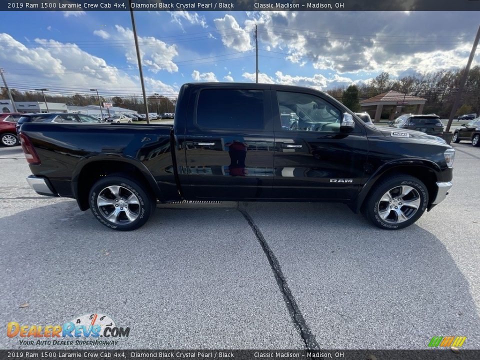 2019 Ram 1500 Laramie Crew Cab 4x4 Diamond Black Crystal Pearl / Black Photo #3