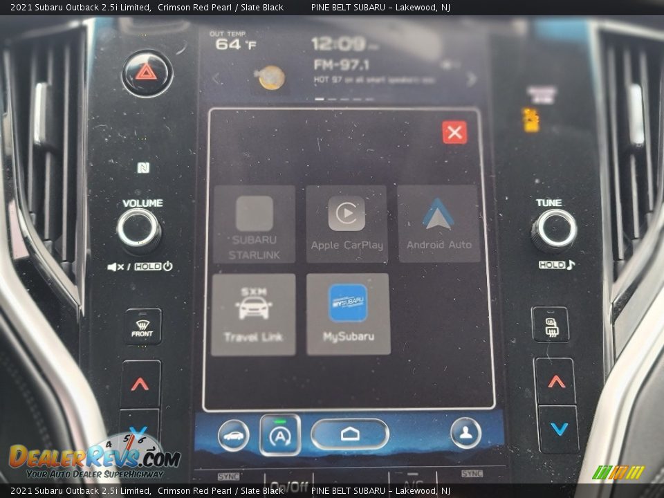 2021 Subaru Outback 2.5i Limited Crimson Red Pearl / Slate Black Photo #7