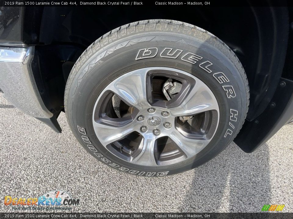 2019 Ram 1500 Laramie Crew Cab 4x4 Diamond Black Crystal Pearl / Black Photo #6