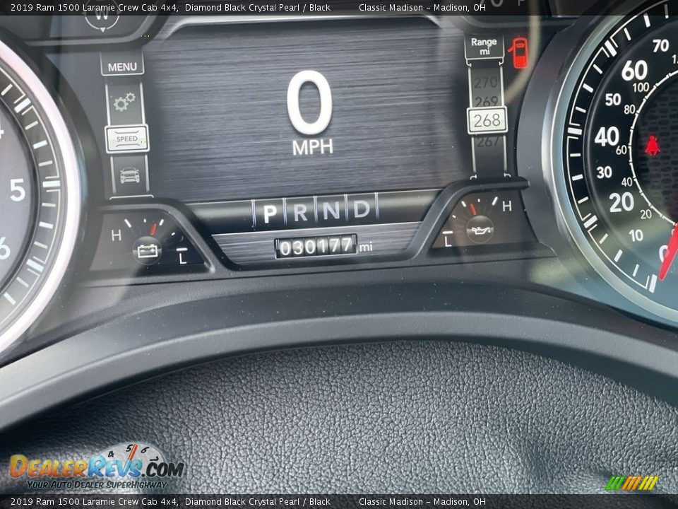 2019 Ram 1500 Laramie Crew Cab 4x4 Diamond Black Crystal Pearl / Black Photo #11
