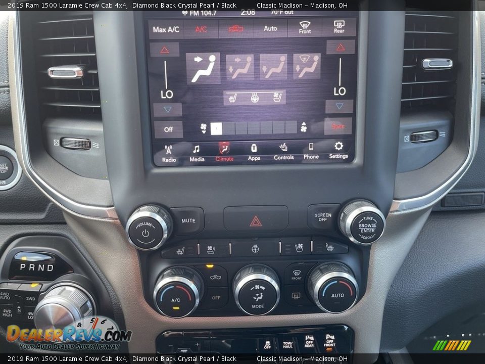 2019 Ram 1500 Laramie Crew Cab 4x4 Diamond Black Crystal Pearl / Black Photo #14