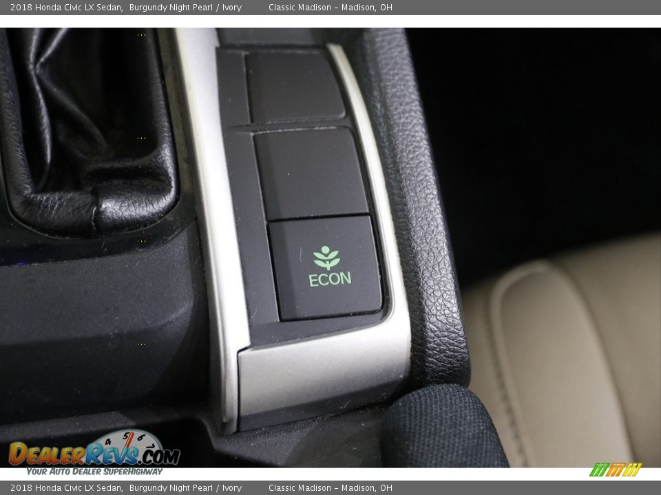 2018 Honda Civic LX Sedan Burgundy Night Pearl / Ivory Photo #12