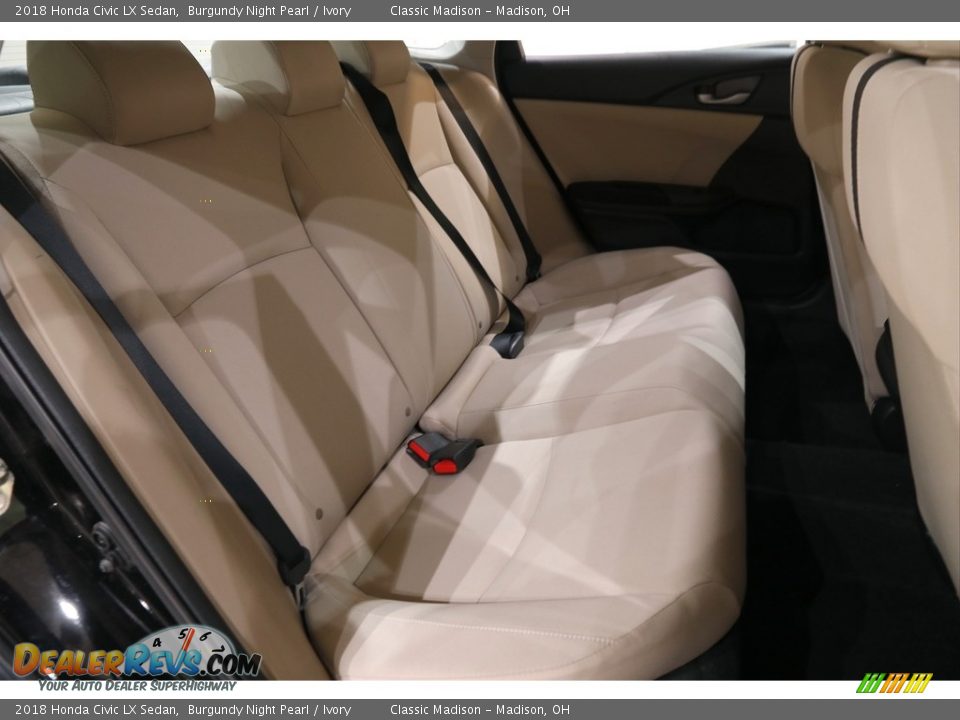 2018 Honda Civic LX Sedan Burgundy Night Pearl / Ivory Photo #14