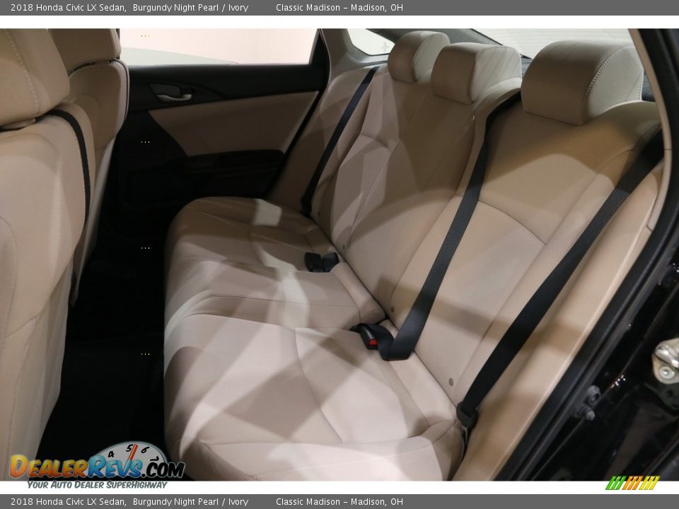 2018 Honda Civic LX Sedan Burgundy Night Pearl / Ivory Photo #15