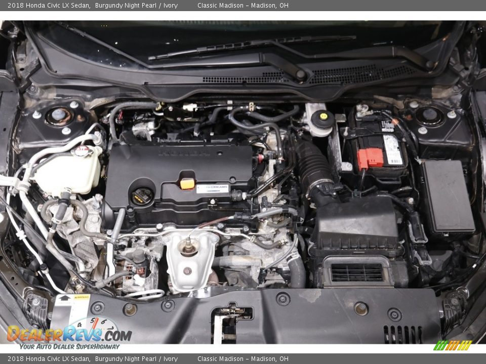 2018 Honda Civic LX Sedan Burgundy Night Pearl / Ivory Photo #17