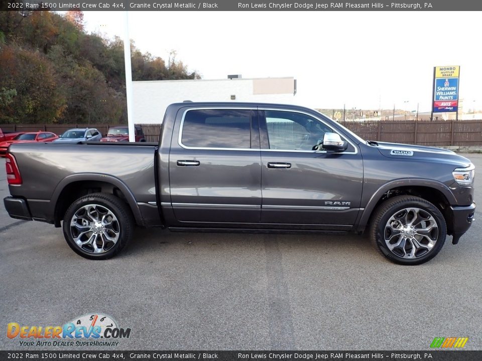 2022 Ram 1500 Limited Crew Cab 4x4 Granite Crystal Metallic / Black Photo #6