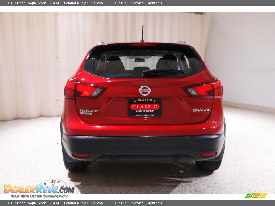 2018 Nissan Rogue Sport SV AWD Palatial Ruby / Charcoal Photo #18