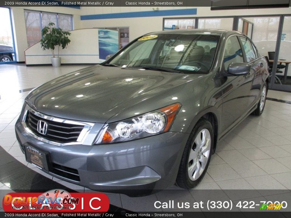 2009 Honda Accord EX Sedan Polished Metal Metallic / Gray Photo #1