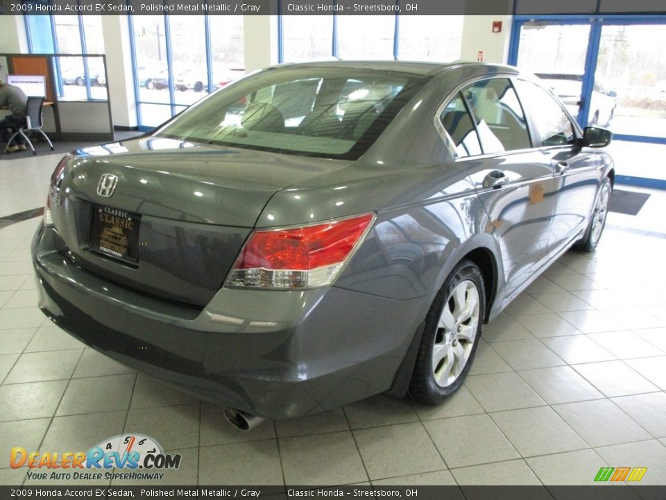 2009 Honda Accord EX Sedan Polished Metal Metallic / Gray Photo #7